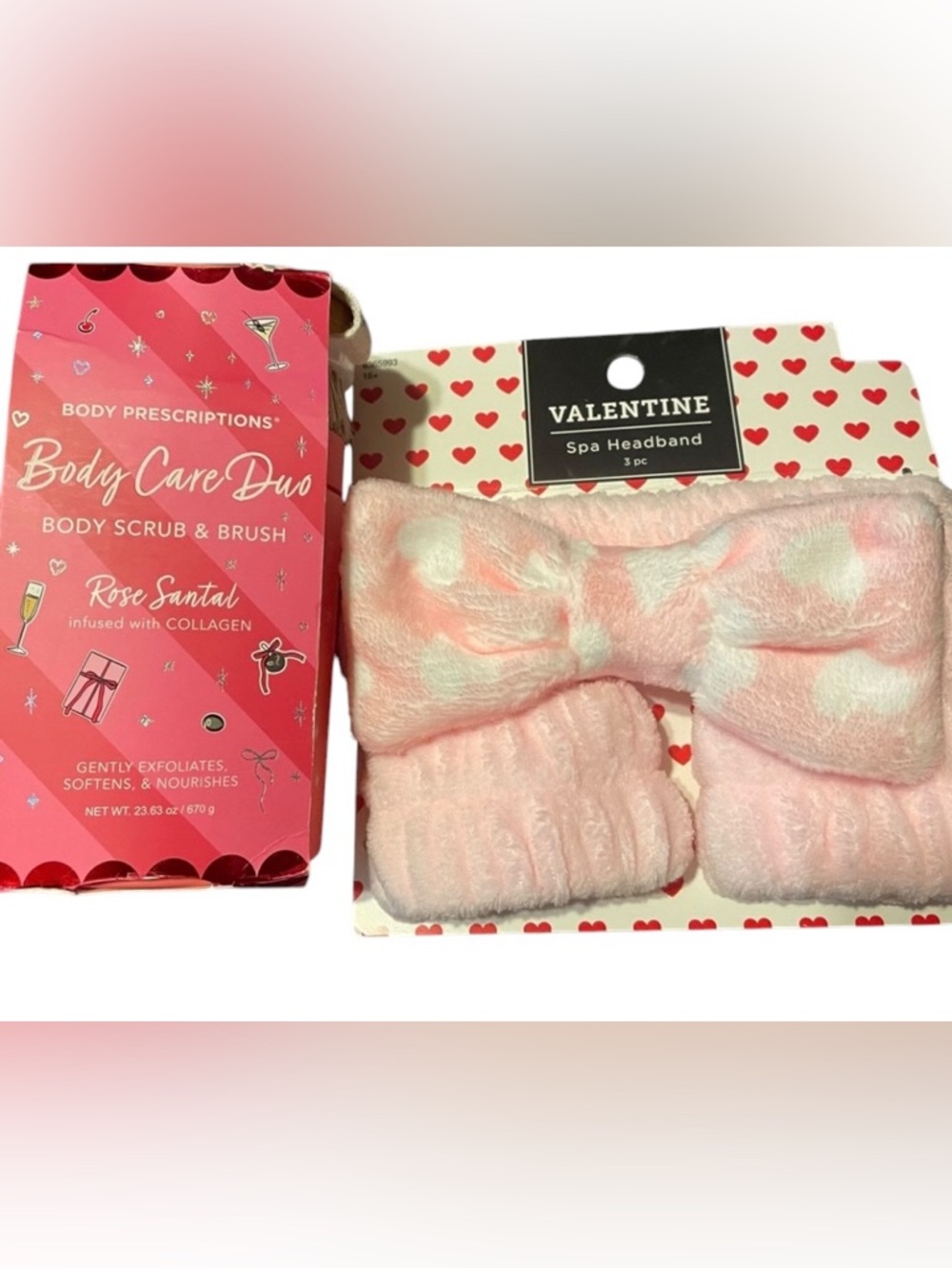 Rose Santal Skincare Duo with Pink Spa Headband